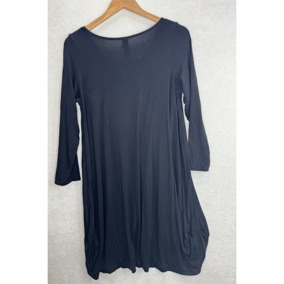 NOBLU Women's Lagenlook Black Balloon Hem Dress Size Small - Picture 8 of 8